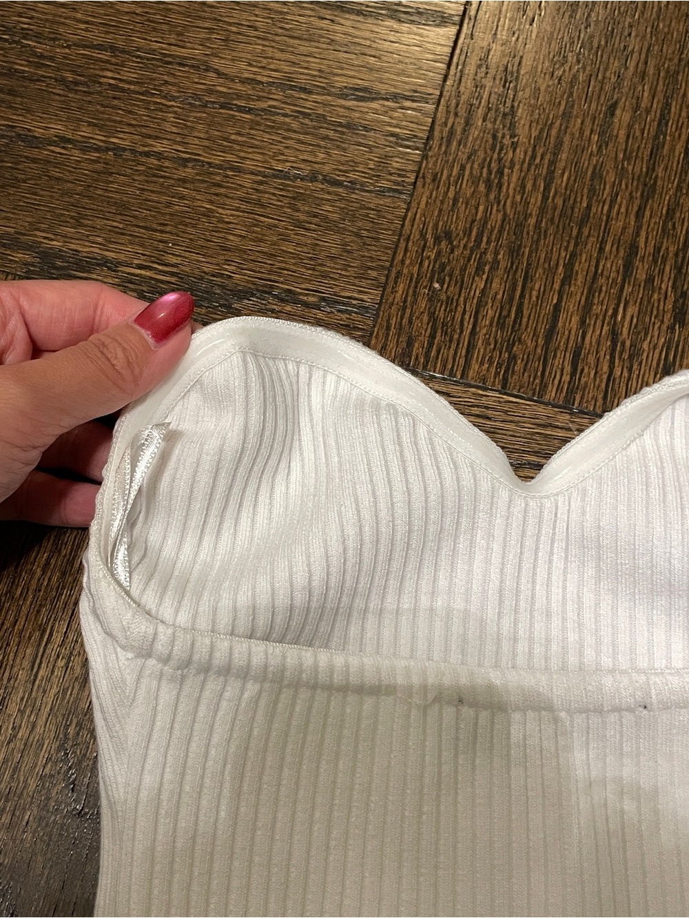 Zara Strapless Ribbed bodysuit - Small - Picture 7 of 8